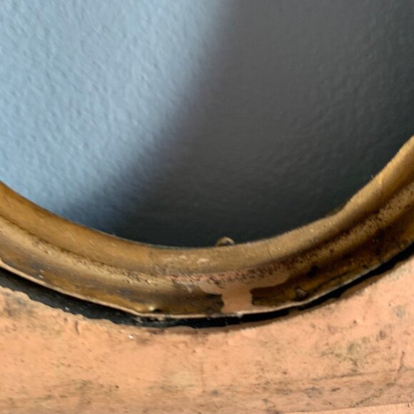 Stunning Antique Ornate Gold Oval Frame With Black Matte Finish Attic Find - Picture 12 of 12
